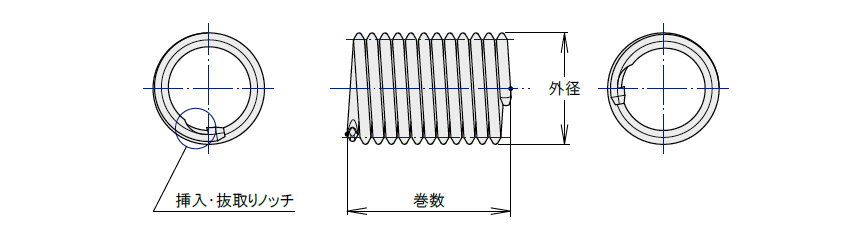 タングレスインサート フリータイプ 仕様図