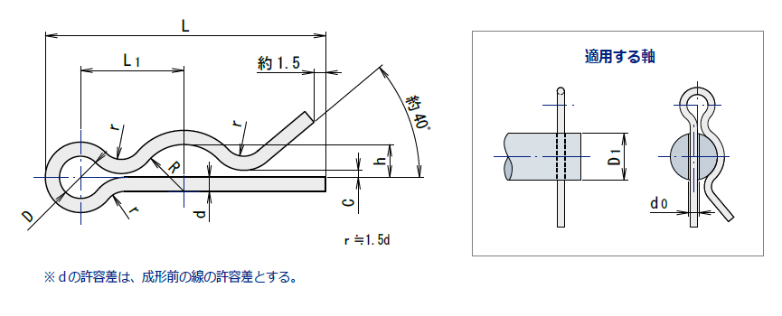 Ｒピン 仕様図