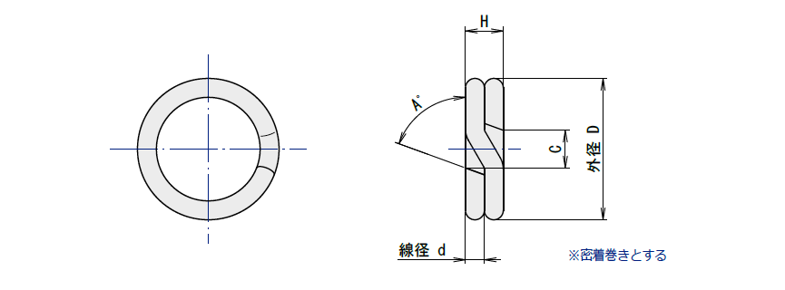 スプリットリング 仕様図