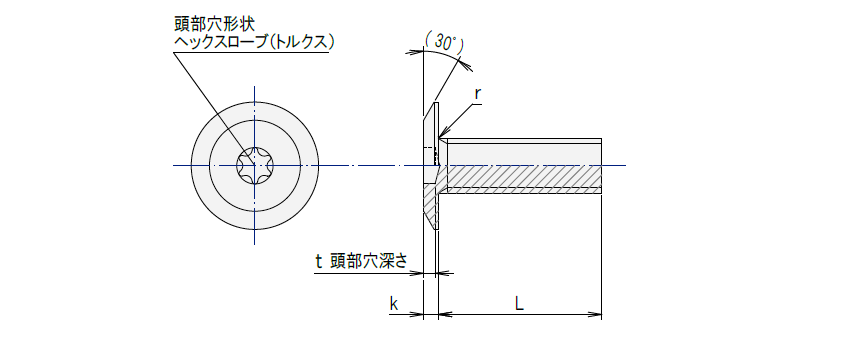 スリムヘッドスクリュー　仕様図