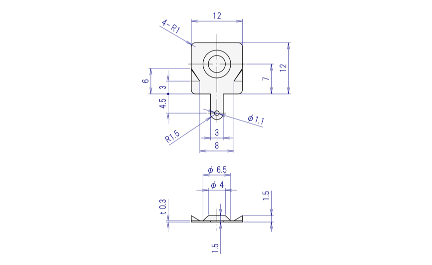 電池ばね BS505 仕様図