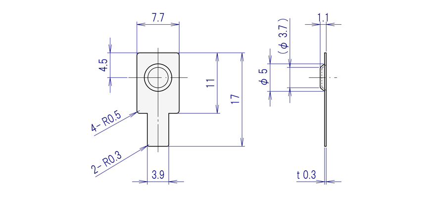 電池ばね BS506 仕様図