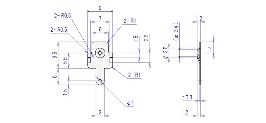 電池ばね BS511 仕様図